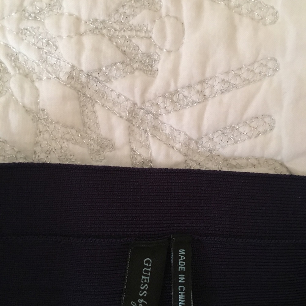 Marciano mini bodycon skirt. New w/o tags Y2K style stripe nautical Americana - Picture 6 of 7